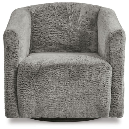 Bramner - Charcoal - Swivel Accent Chair Signature Design by Ashley® 