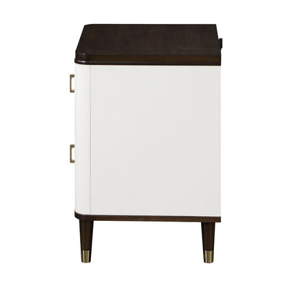 Carena - Nightstand With USB - White & Brown ACME 