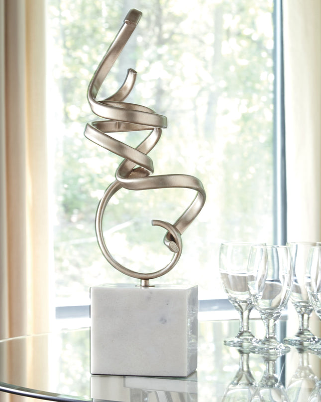 Pallaton - Champagne / White - Sculpture Ashley Furniture 