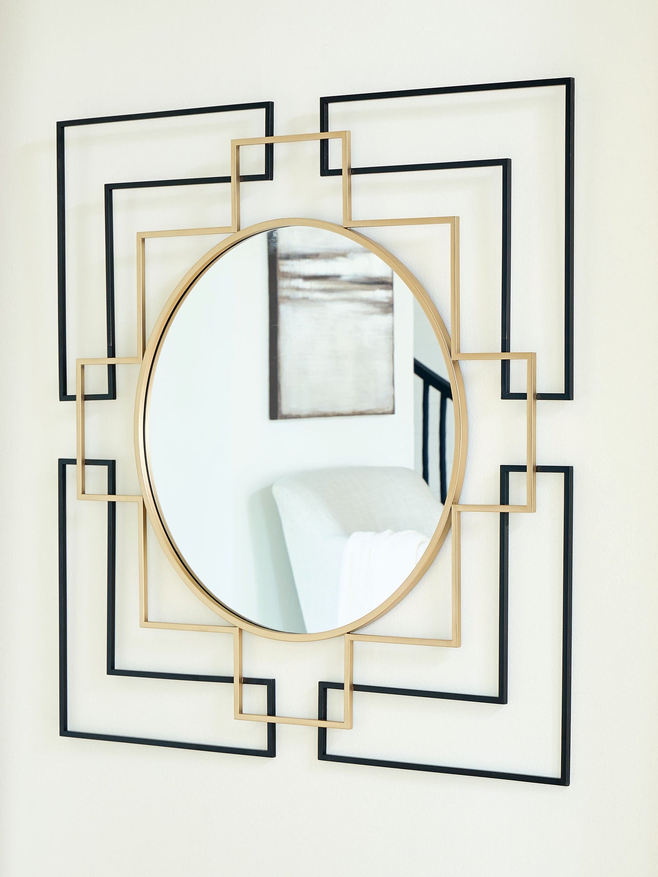 Oceanal - Black / Gold Finish - Accent Mirror
