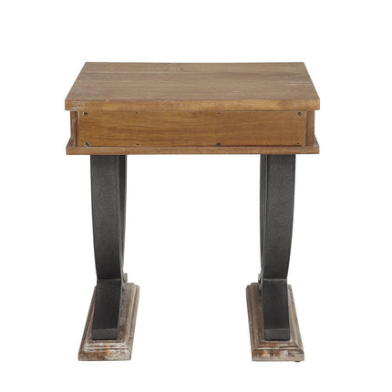 Pellio - End Table - Antique Oak & Black ACME 