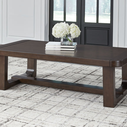 Breckington - Dark Brown - Rectangular Cocktail Table Signature Design by Ashley® 