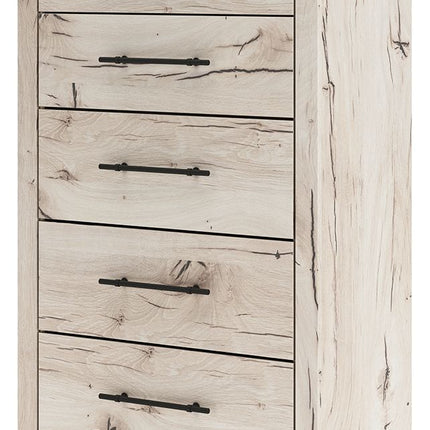 Lawroy - Light Natural - Five Drawer Chest Benchcraft® 