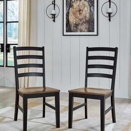 Wildenauer - Brown / Black - Dining Room Side Chair (Set of 2) Signature Design by Ashley® 