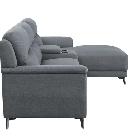 Walcher - Sectional Sofa - Gray Linen ACME 