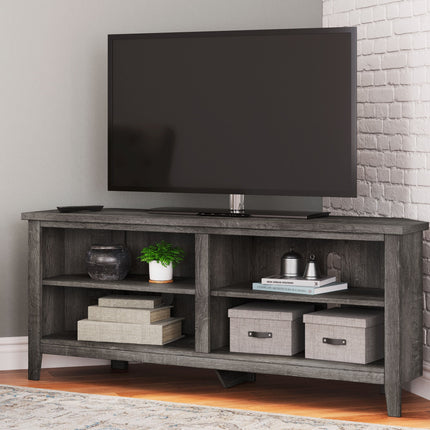 Arlenbry - Gray - Medium Corner TV Stand Signature Design by Ashley® 