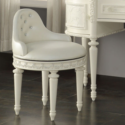 Dorothy - Vanity Chair With Swivel - Ivory - Tony's Home Furnishings