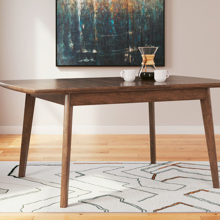 Lyncott - Brown - Rectangular Dining Room Butterfly Extension Table Signature Design by Ashley® 