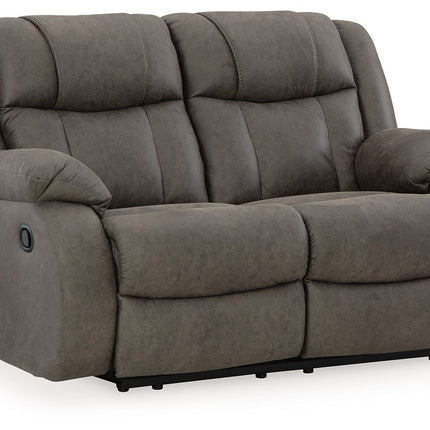 First Base - Gunmetal - Reclining Loveseat Signature Design by Ashley® 