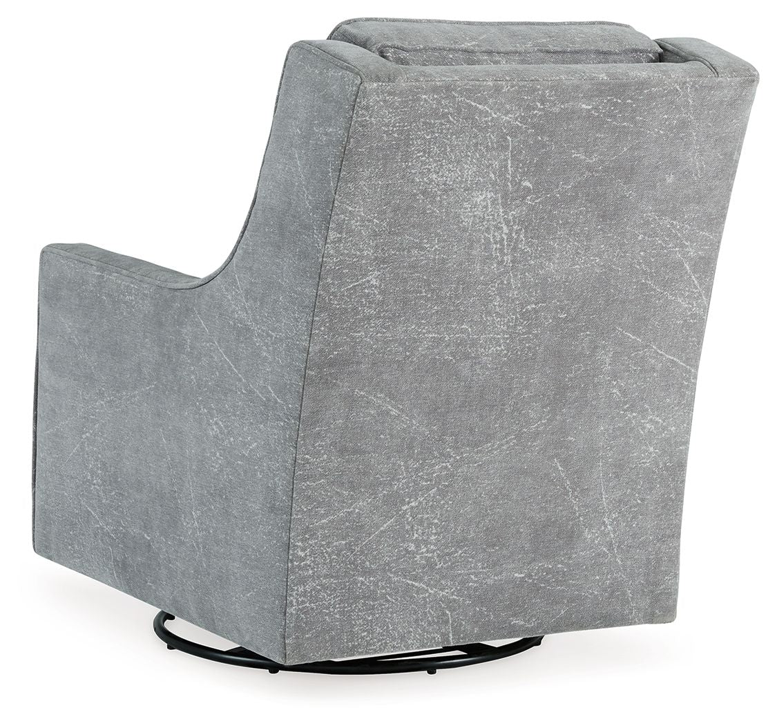 Kambria - Ash - Swivel Glider Accent Chair - Tony's Home Furnishings