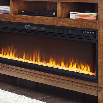 Entertainment - Black - Wide Fireplace Insert Ashley Furniture 