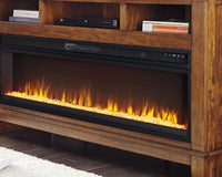 Entertainment - Black - Wide Fireplace Insert Ashley Furniture 