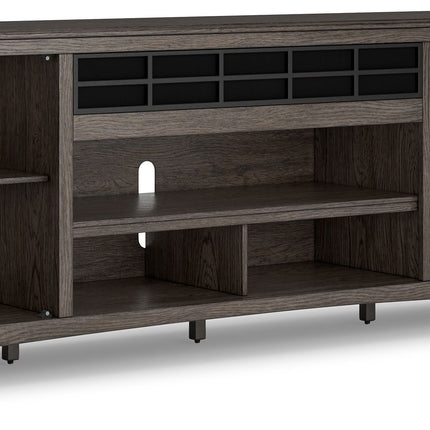 Montillan - Grayish Brown - Xl TV Stand With Fireplace Option Signature Design by Ashley® 