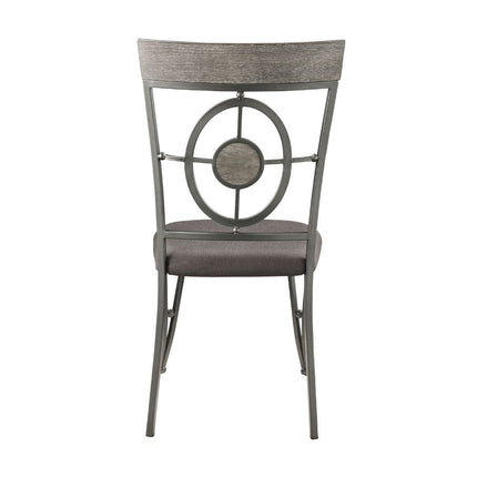 Landis - Side Chair (Set of 2) - Fabric & Gunmetal ACME 