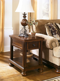 Thumbnail for Porter - Rustic Brown - Chair Side End Table - Tony's Home Furnishings