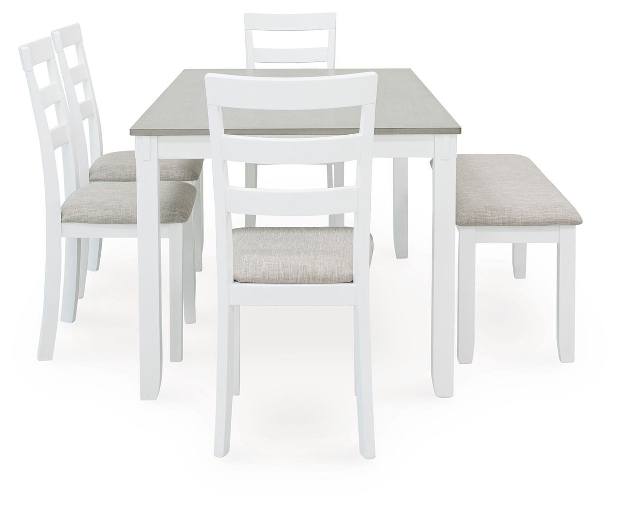 Stonehollow - White / Gray - Rectangular Drm Table Set (Set of 6) - Tony's Home Furnishings