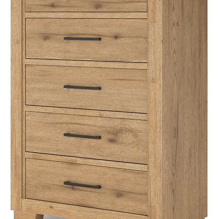 Galliden - Light Brown - Five Drawer Chest Signature Design by Ashley® 