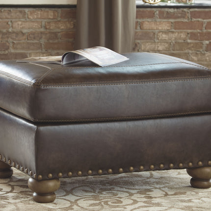 Nicorvo - Coffee - Ottoman Ashley Furniture 