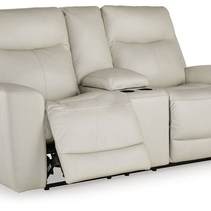 Mindanao - Power Reclining Loveseat With Console /Adj Hdrst Signature Design by Ashley® 