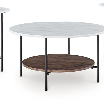 Wrenwich - Brown / Black / White - Occasional Table Set (Set of 3) Signature Design by Ashley® 