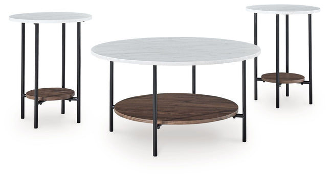 Wrenwich - Brown / Black / White - Occasional Table Set (Set of 3) Signature Design by Ashley® 