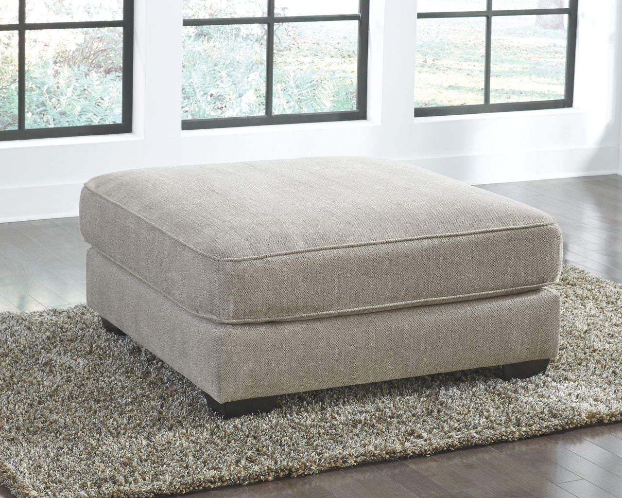 Ardsley - Pewter - Oversized Accent Ottoman - Tony's Home Furnishings