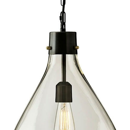 Avalbane - Clear / Gray - Glass Pendant Light Ashley Furniture 