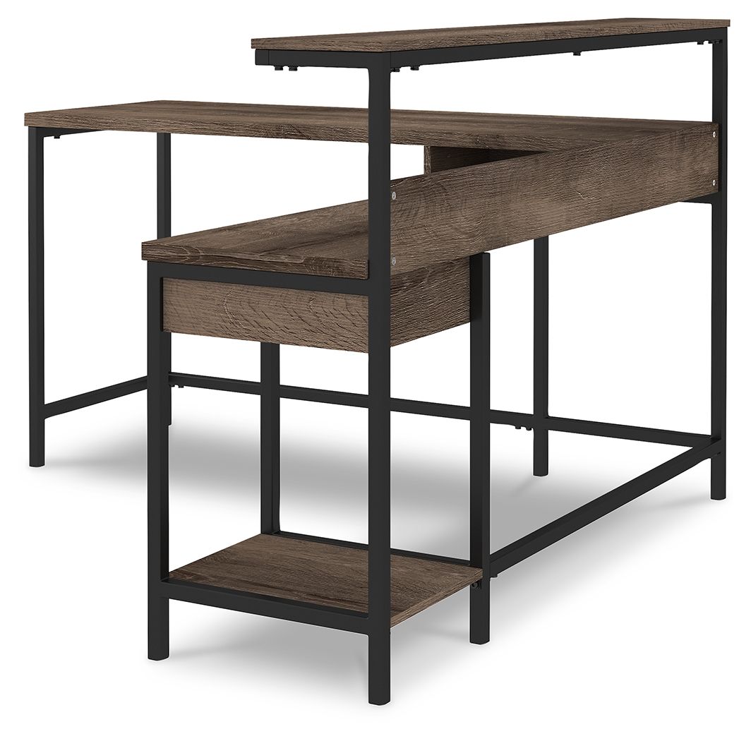 Arlenbry - Gray - L-desk With Storage - Tony's Home Furnishings