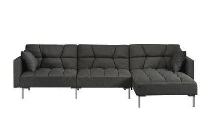 Duzzy - Sectional Sofa - Dark Gray Fabric ACME 