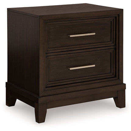 Neymorton - Dark Grayish Brown - Two Drawer Night Stand - Tony's Home Furnishings