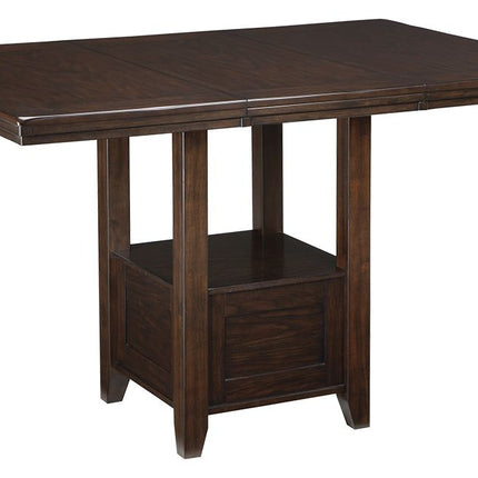 Haddigan - Dark Brown - Rectangular Dining Room Counter Extension Table Ashley Furniture 