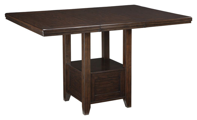 Haddigan - Dark Brown - Rectangular Dining Room Counter Extension Table Ashley Furniture 