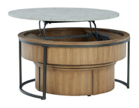 Thumbnail for Fridley - Gray / Brown / Black - Nesting Cocktail Tables (Set of 2) - Tony's Home Furnishings
