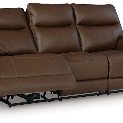 Vonryan - Tobacco - Power Reclining Sofa With Adj Headrest Signature Design by Ashley® 