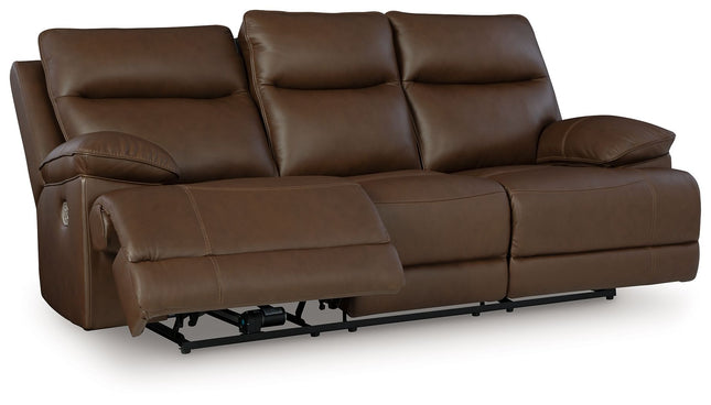 Vonryan - Tobacco - Power Reclining Sofa With Adj Headrest Signature Design by Ashley® 