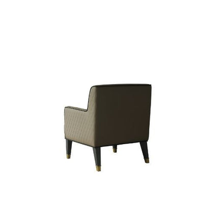 House - Beatrice Accent Chair - Tan PU & Charcoal Finish ACME 