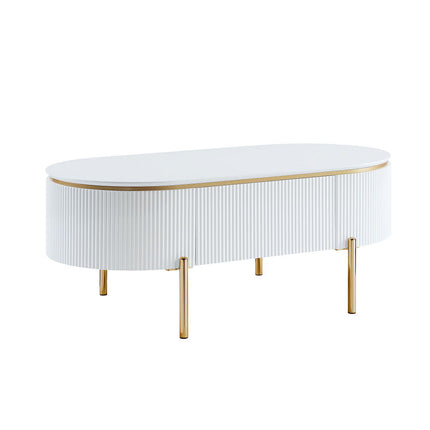 Daveigh - Coffee Table - White High & Gold ACME 