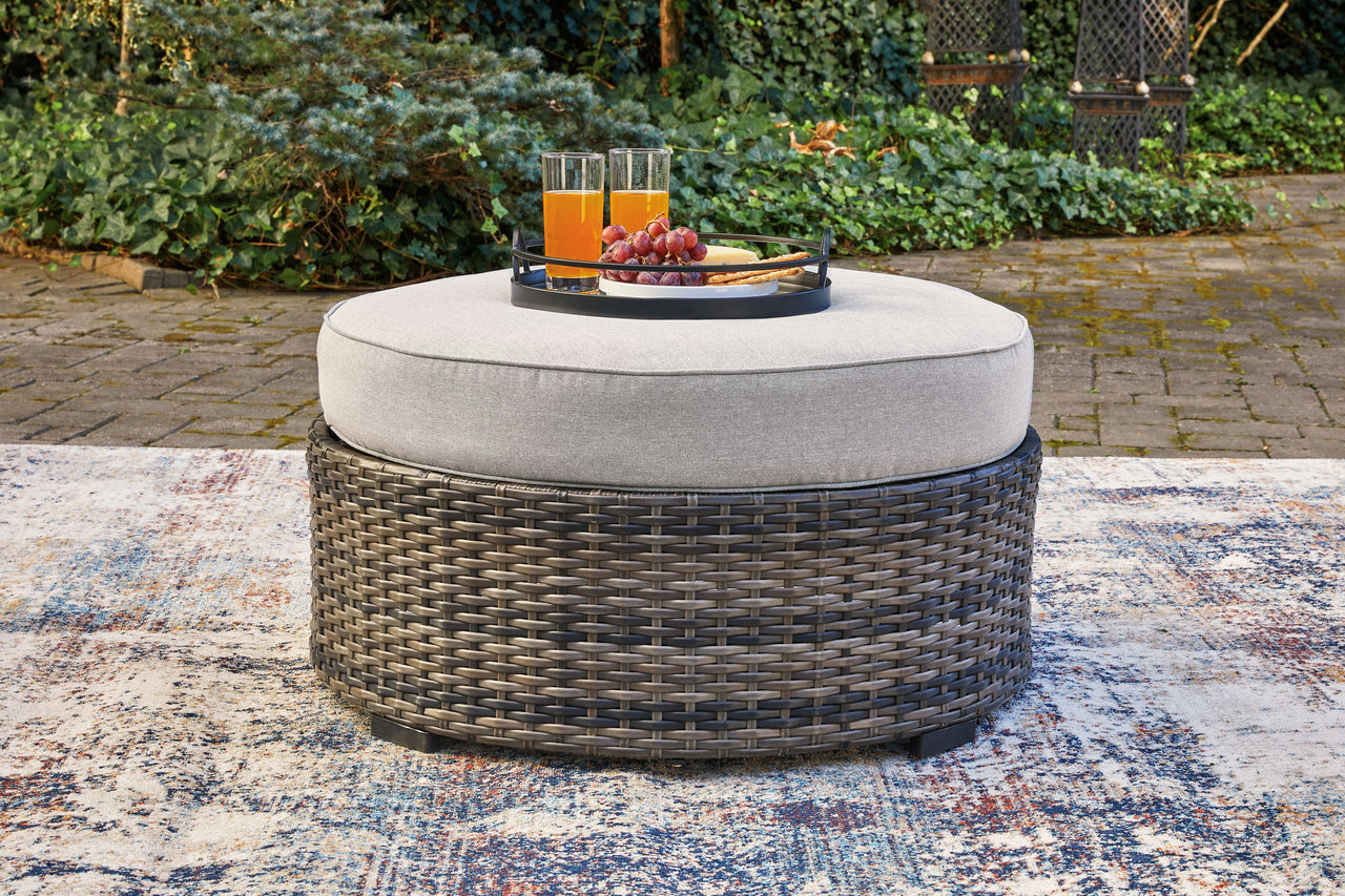Harbor Court - Gray - Ottoman With Cushion Signature Design by Ashley® 