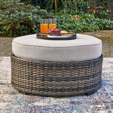 Harbor Court - Gray - Ottoman With Cushion Signature Design by Ashley® 