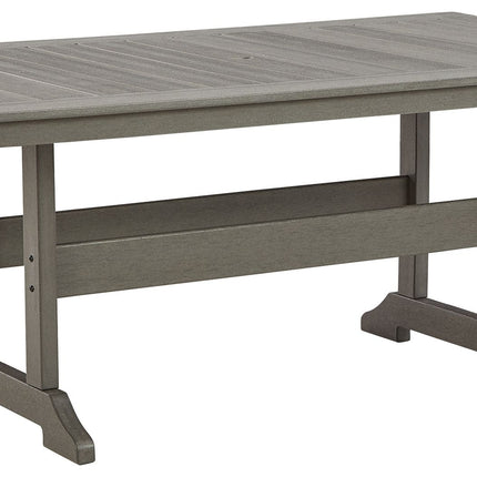 Visola - Gray - Rect Dining Table W/Umb Opt Signature Design by Ashley® 