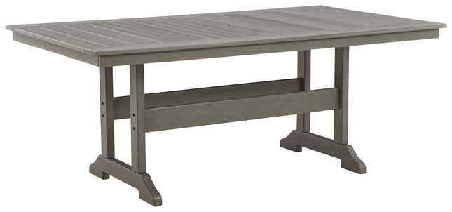 Visola - Gray - Rect Dining Table W/Umb Opt Signature Design by Ashley® 