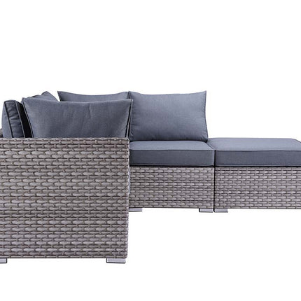 Laurance - Patio Set - Gray Fabric & Gray Finish ACME 