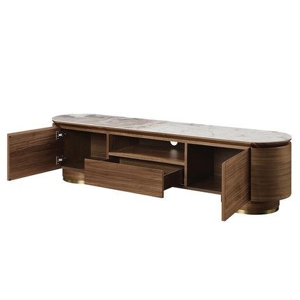 Willene - TV Stand With Ceramic Top - Dark Brown ACME 