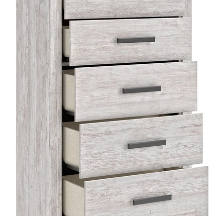 Cayboni - Whitewash - Five Drawer Chest Signature Design by Ashley® 