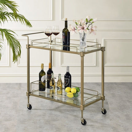 Aditya - Serving Cart - Antique Brass - Tony's Home Furnishings