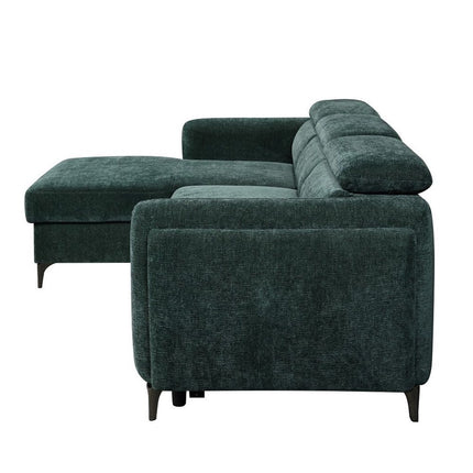 Zadok - Sectional Sofa With Sleeper & Storage - Green ACME 