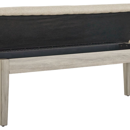 Parellen - Beige / Gray - Upholstered Storage Bench Signature Design by Ashley® 