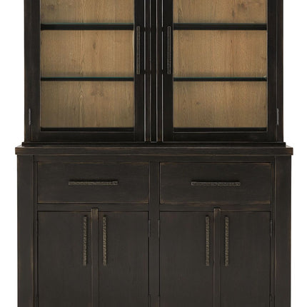 Galliden - Black / Brown - Dining Buffet And Hutch Signature Design by Ashley® 