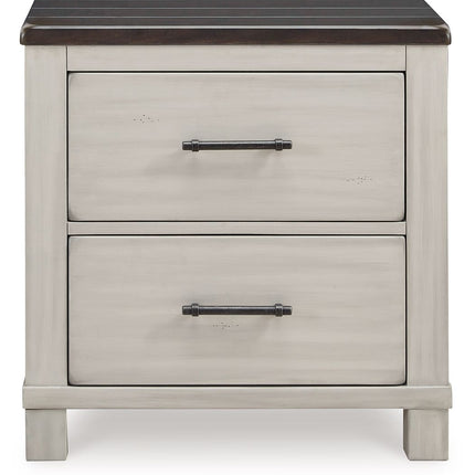 Darborn - Gray / Brown - Two Drawer Night Stand Signature Design by Ashley® 