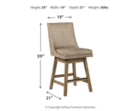 Tallenger - Swivel Barstool (Set of 2) - Tony's Home Furnishings
